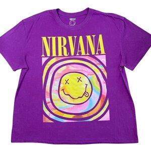 Nirvana Grunge Punk Rock Band 1993 Tour Dates 2-Sided Cobain Men’s t-shirt 2XL